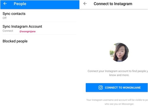 Instagram sẽ được đồng bộ trong Facebook Messenger