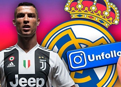 Ronaldo bỏ theo dõi Real trên Instagram