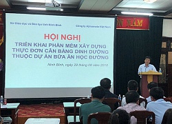 Chuẩn hóa thực đơn bán trú tiểu học tỉnh Ninh Bình