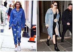 Học lỏm cách mix áo khoác denim cực "chất" của Gigi Hadid