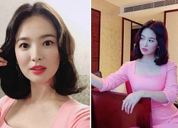 Song Hye Kyo thích thú selfie khi dự tiệc ở Hong Kong