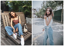 19 chiêu mix&match chất lừ với quần jeans ống rộng, cứ mặc lên là cao thêm cả "chục phân" chứ chẳng ít