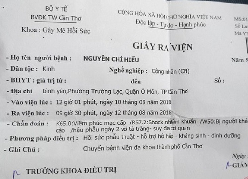 Công an Cần Thơ điều tra vụ thanh niên tử vong sau khi làm việc với CSGT