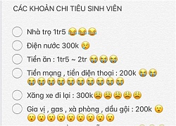 Nữ sinh gây tranh cãi với bảng chi tiêu cá nhân trung bình một tháng hết 5 triệu đồng