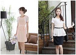 Thanh lịch đi làm với chân váy peplum đẹp kiểu hàn quốc hè 2018