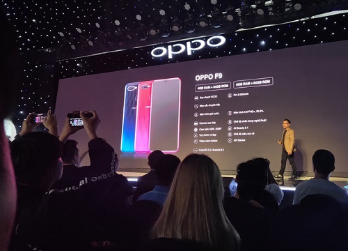 Oppo F9 có công nghệ sạc pin nhanh ra mắt tại Việt Nam, giá 7,69 triệu đồng