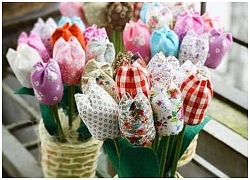 Cách làm bình hoa tulip vải cực nhanh