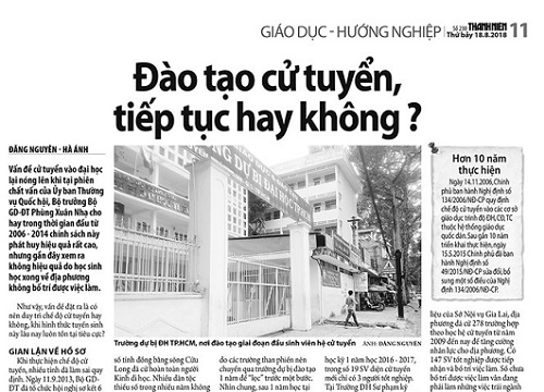 Đào tạo cử tuyển: Không nên áp dụng với ngành y dược, sư phạm