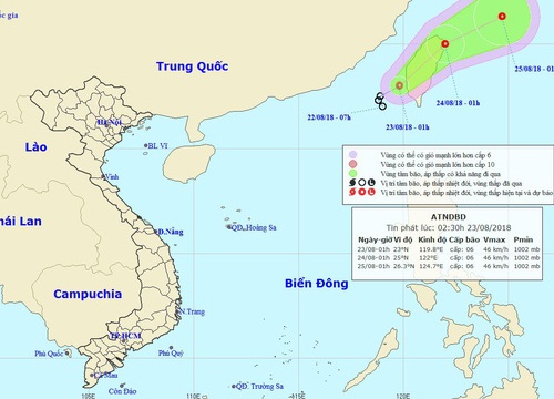 Ảnh hưởng áp thấp nhiệt đới, Bắc Biển Đông mưa giông mạnh