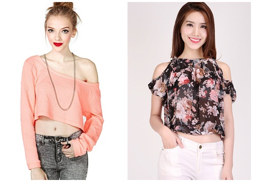 Các kiểu áo croptop tay lửng dễ thương dành cho các bạn gái