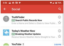 Gmail trên Android cho phép người dùng có thể lấy lại thư đã gửi