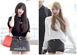 HyunA ăn mặc kín đáo, thành viên Twice giản dị tại sân bay