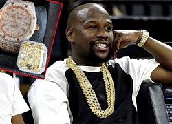 Mayweather khoe nhẫn, đồng hồ đính kín kim cương