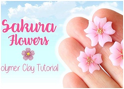 Cách làm hoa anh đào Sakura bằng đất sét Nhật