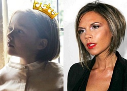 Không còn là "công chúa tóc mây", Harper Beckham vẫn xinh như búp bê với kiểu tóc ngắn nổi tiếng của mẹ Vic