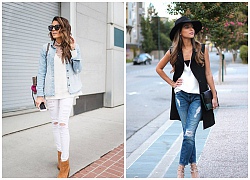 Những gợi ý kết hợp đồ với quần jeans rách cho mùa hè thêm năng động