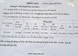 Trường THĐT Việt Hưng thông báo trả phụ huynh khoản thu sai quy định