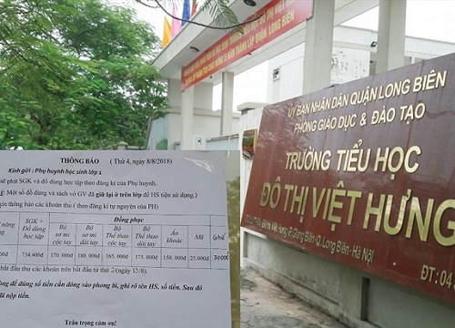 Trường Tiểu học Đô thị Việt Hưng bị "tố" thu nhiều khoản vô lý: Thu sai, trả lại là xong?