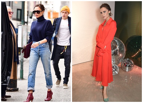 Chìa khóa mặc đẹp của Victoria Beckham là chọn đôi giày nổi bật