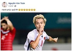 "Hoàng tử tóc vàng" Văn Toàn vừa xuất hiện trên Facebook sau trận cầu kỳ tích với Olympic Syria, đoán xem anh chàng viết gì?