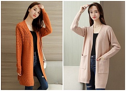 Mùa thu ấm áp với những chiếc áo khoác cardigan dáng dài