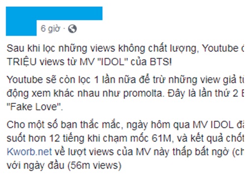 Nghi MV 'IDOL' bị YouTube trừ hơn 30 triệu view, fan BTS kéo nhau đi đánh giá ứng dụng một sao để 'trả thù' và 'đòi lại công bằng'?