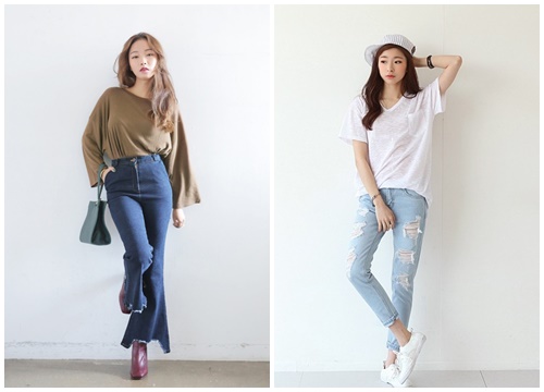 Cách chọn quần jeans phù hợp cho nàng nấm lùn cao thêm vài cm