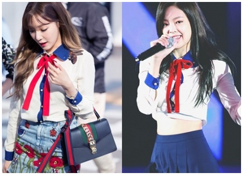 Chuyện lạ: Cùng diện một chiếc áo Gucci, Jennie (BLACK PINK) bị cư dân mạng chê 'kém sang' hơn hẳn Tiffany (SNSD)