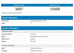 Điểm số Geekbench mà Snapdragon 855 đạt được chỉ ngang Apple A11