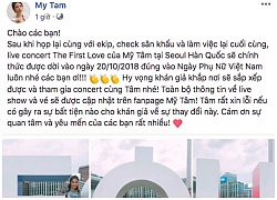 Mỹ Tâm bất ngờ thông báo dời ngày tổ chức concert tại Hàn Quốc tận 1 tháng, lý do là gì?