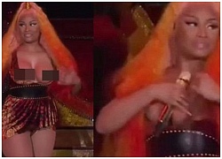 Nicki Minaj gặp sự cố lộ ngực trần khi đang biểu diễn