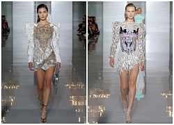 Cara Dalevingne diện áo ngực kim loại mở màn show Balmain