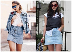 Nàng năng động, nàng tự tin cùng blue denim skirt