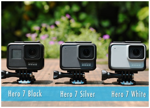 Trên tay GoPro Hero 7: có 3 phiên bản Black, Silver, White với 3 giá khác nhau