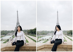 Chỉ ngồi và tạo dáng trên tháp Eiffel ở Paris, Á Hậu Huyền My được khen nức nở nhờ nhan sắc ngày càng lên hương