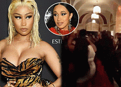 Clip: Cardi B và Nicki Minaj đánh nhau tơi bời giữa sự kiện, người bị ném guốc, kẻ bị giật tóc giả và xé váy!