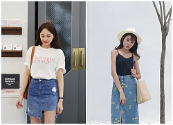 Học lỏm 4 cách mix đồ với chân váy jeans cực thời trang cho nàng cá tính