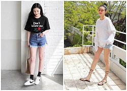 Trăm kiểu mix jean shorts đẹp ngất ngây cho hè năng động