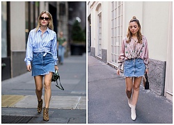 4 "công thức" phối đồ cùng chân váy jeans được các fashionista "phê duyệt"