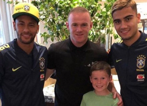 Neymar tới Mỹ, tranh thủ ghé thăm Rooney