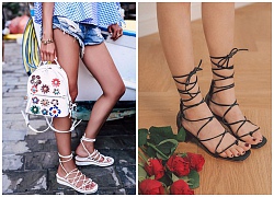 Sau đan dây, xu hướng sandals đang chuyển hướng sang kiểu thắt nút lạ đời