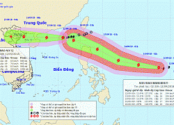 Bão số 5 tiến thẳng vùng biển Quảng Ninh - Nam Định, siêu bão MANGKHUT di chuyển về biển Đông