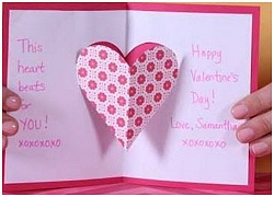 Cách làm thiệp 3d valentine có hình trái tim bên trong