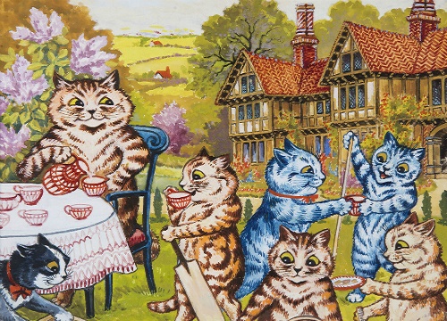 Chứng tâm thần phân liệt của họa sĩ Louis Wain qua tranh vẽ mèo