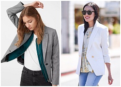 Đổi gió cho trang phục công sở cùng Quần jeans và Áo blazer