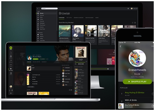 Spotify hiện đã cho phép download 10.000 bài hát trên mỗi thiết bị