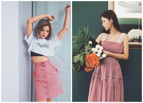 Váy linen hoạ tiết gingham chẳng biết đến bao giờ mới hết hot