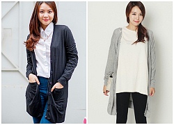 Áo khoác cardigan nữ form dài đẹp cho ngày thu đông 2018 se lạnh