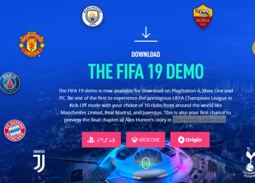 Bản Demo miễn phí của FIFA 19 đã chính thức mở cửa, game thủ có thể tải và chơi ngay bây giờ