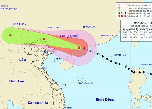 Bão MANGKHUT giật cấp 15 hoành hành Trung Quốc, miền Bắc mưa to từ ngày mai